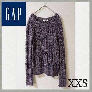 ∞ GAP ケーブル ニット セーター パープル ミックス