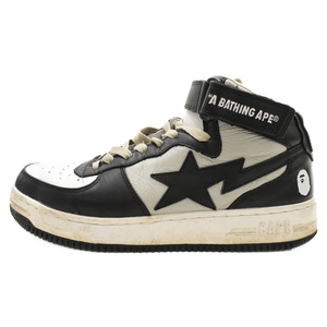 A BATHING APE アベイシングエイプ APE STA MI ローカットスニーカー ブラック/ホワイト US10/28cm 0ZX SH W291015 I