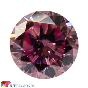 FANCY VIVID PURPLISH PINK 0.172ct RD/RT2829/CGL