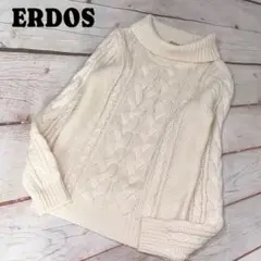 【美品】ERDOS オルドス カシミヤ100% ハイネックセーター オフホワイト