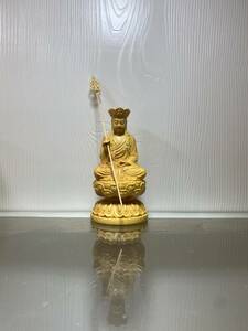 天然の木 地蔵菩薩 地蔵 地蔵菩薩立像 地蔵尊 木製 仏教美術品 珍品 仏師で仕上げ品