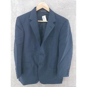◇ mitsukoshi 三越 シングル 2B　ネーム刺繍あり 長袖 テーラード ジャケット ネイビー　ブルー メンズ
