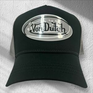 Von Dutch 新品　メッシュキャップ　黒×グレー　ボンダッチ　VonDutch Y2Kファッション　韓国ファッション