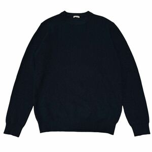 【美品】 参考定価14,850円 +CLOTHET クロスクローゼット TECHTWEED Crew Neck Knit ネイビー メンズ サイズ2 Mサイズ相当