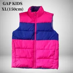 GAP ギャップ　ダウンベスト　赤×ネイビーツートン　150cm