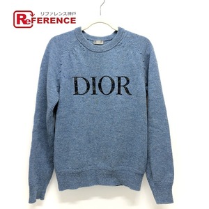 Dior ディオール 143M657AT296 ピータードイグ ニットセーター ロゴ セーター ブルー メンズ【中古】
