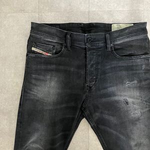 ●【人気のブラックデニム】DIESEL ディーゼル TEPPHAR ヴィンテージ加工 ストレッチスリム/ジーンズ/W31(84cm)L32/メンズ/美品