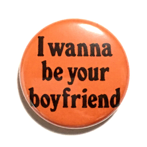 25mm 缶バッジ The Rubinoos ルビナーズ I Wanna Be Your Boyfriend あの娘のボーイフレンド Power Pop