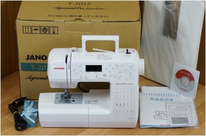 【新品同様品】 JANOME ★ ジャノメ ★ コンピューターミシン ★ 厚物重ね縫いOK ★ Y-201S ★ 元箱 説明書 他付属品完備