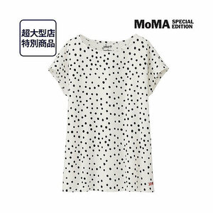 残少★ 草間彌生 ユニクロ 水玉 Tシャツ Lサイズ ドット ホワイト ブラック MOMA Yayoi Kusama アート かわいい 新品 完売