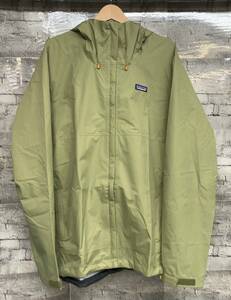 24年製 タグ付きPatagonia パタゴニア Ms TORRENTSHELL 3L RAIN JKT BUGR マウンテンパーカ サイズXL バックホーングリーン