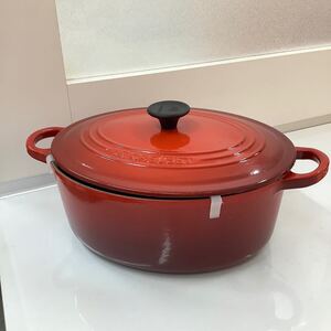 【美品】LE CREUSET ル・クルーゼ ココットオーバル 25cm 両手鍋　管理番号SA943