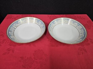 Noritake　 プレート　盛り皿 サイズ約直径19㎝高さ4.5cm 皿 深皿 パスタ　カレー　サラダボール　ノリタケ 2セット　ep-318