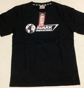 MARVEL マーベル スターク・インダストリーズ ロゴ Tシャツ◎stark industries ◎Lサイズ◎長期保管・デッドストック・未着用◎タグ付◎黒