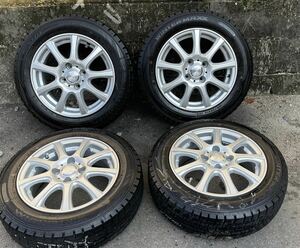 中古美品　DUFACT 14インチ5.5J+42 4H/100 DUNLOPタイヤ 2020年　165/65R14 中古 4本 