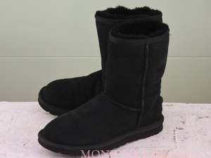 MK587◆レディース・キッズ【UGG オーストラリア】ムートンブーツ 黒 ブラック 22cm