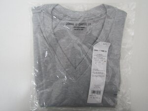 ♪COMME CI COMME CA　Ｖネック　半袖　Ｔシャツ　グレー　Ｌサイズ　長期保管品