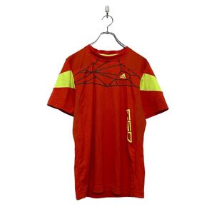 adidas 半袖 プリント Tシャツ アディダス キッズ XL オレンジ スポーツウェア クルーネック 古着卸 アメリカ仕入 a607-5908