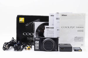 元箱付＊Nikon ニコン COOLPIX S8000 ノーブルブラック コンパクトデジタルカメラ 付属品多数