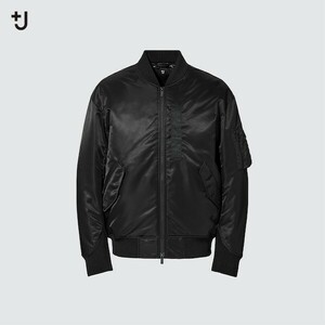 美品 UNIQLO +J ハイブリッドダウンオーバーサイズMA-1ブルゾン XSサイズ ブラック 黒