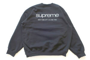 (XL)Supreme NYC CrewneckシュプリームNYCクルーネックBlack黒