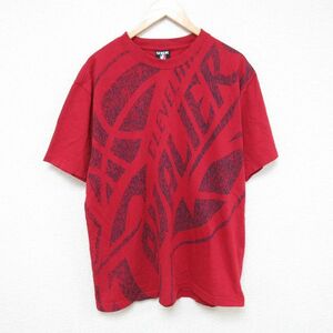 XL/古着 半袖 Tシャツ メンズ NBA クリーブランドキャバリアーズ コットン クルーネック 赤 レッド バスケットボール 24apr15 中古