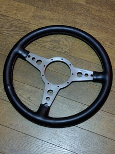 張り替え済み★美品★モトリタステアリング★検/ビレットミニクーパー旧車アメ車当時物レカラバドニックカリフォルニアカスタムボイド