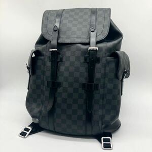 美品 LOUIS VUITTON ルイヴィトン ダミエグラフィット クリストファー PM リュックサック バックパック デイパック ブラック