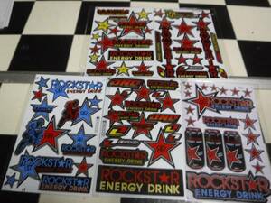 カスタムステッカー H 5枚セット デカール ROCSTAR ENERGY