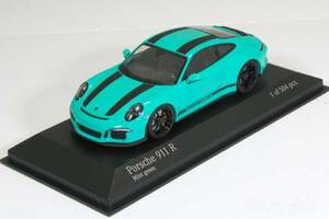 ミニチャンプス 1/43 ポルシェ 911R 991 2016 Mint Green ブラックストライプ 504台限定 ツーリングパッケージ 911 GT3 Touring Package