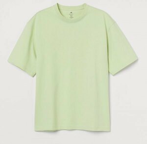 M H&MリラックスフィットTシャツ Ｔシャツ T-shirt シャツ エイチアンドエム heavyweight relaxed fit ヘビーウェイト ネオングリーン