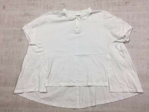 Americana アメリカーナ ビッグシルエット オーバーサイズ ざっくり Aライン 半袖ポロシャツ レディース 日本製 白