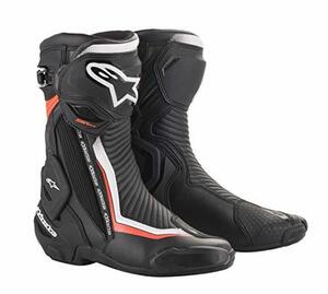 alpinestars(アルパインスターズ) バイクブーツ ブラック/ホワイト/レッドフロー 40/25.5cm SMX PLUS(SMXプラス)V2ブーツ(222 1019)