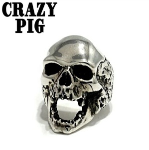 CRAZY PIG DESIGNS クレイジーピッグ　Plague Skull Ring スカルリング　疫病　18号　メタリカ　クリフ・バートン