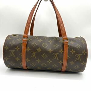 1円 ◎大人気◎ ルイヴィトン LOUIS VUITTON ハンドバッグ モノグラム パピヨン30 M51365 レザー ブラウン 筒形 ミニボストン ドラムバッグ