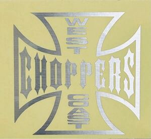 west coast choppers ウエストコーストチョッパーズ カッティングステッカー/Ｗ00mm Ｈ0mm/ヘアラインシルバー