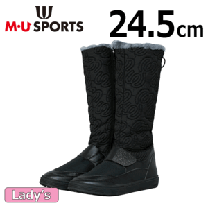 【レディース】M・U SPORTS スパイクレスシューズ 703D6630 【MUスポーツ】【ゴルフシューズ】【245cm】【ブラック】【GolfShoes】