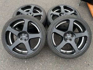 中古品 タイヤホイールセット WORK 225/35/19 プリウス等 直接受け渡し可