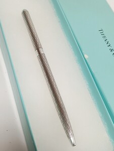 1円【良品/箱付】TIFFANY&Co.　ティファニー ボールペン 925/STERLING 刻印 ツイスト式 筆記用具 アンティーク　シルバー