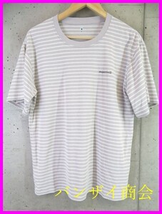 【送料300円可】0190s1◆良品です◆吸汗速乾◆mont-bell モンベル ボーダー 半袖ドライTシャツ L/アウトドアジャケット/マウンテンパーカー