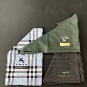 新品　未使用　Burberry ハンカチ　3枚　プレゼントにも最適です。