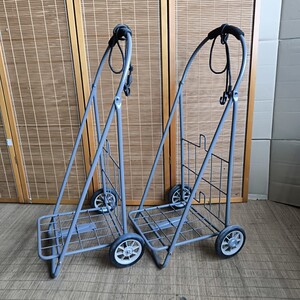 ◎【台車 まとめ売り ⑥】中古品 運搬 キャリー キャリーカート 折り畳み 簡易カート ２輪 DIY CART 荷台幅約31×奥行34cm 運搬 205-60