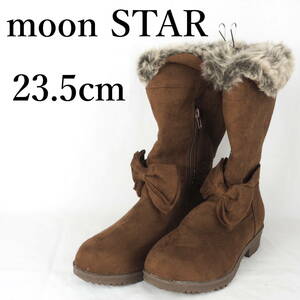 EB3261**MOONSTAR*ムーンスター*レディースブーツ*23.5cm*茶*