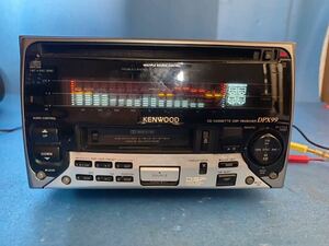 KENWOOD DPX99 2DIN スペアナ グライコ 2重ディスプレイ 高級機 当時物 カセット CD ケンウッド 旧車に 90