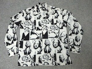 マリリン・モンロー　長袖シャツ　ｃｉａｏ　チャオ　Ｍサイズ　モノクロ・モノトーン系　羽衣シャツ　極美品