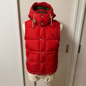 【新品タグ付き】【レディース】定価60,500 サイズM ポロ　ラルフローレン POLO RALPH LAUREN ダウンベスト レッド　赤　ポニー