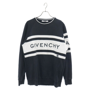 GIVENCHY ジバンシィ 19SS フロントロゴ クルーネックスウェットトレーナー BMJ01430AF ブラック