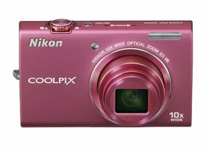 Nikon デジタルカメラ COOLPIX (クールピクス) S6200 チェリーピンク S6200(中古品)