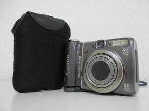 中古 カメラ CANON キャノン Power Shot A590 IS 5.8-23.2mm 1:2.6-5.5 デジタルカメラ ※通電のみ確認済／A