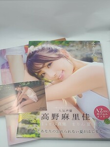 まりん夏　高野麻里佳 １ｓｔ 写真集 初版 帯付き　特典ブロマイド＆A2 BIG投げ込みポスターセット　声優　イヤホンズ グッズ　まりんか